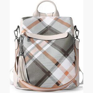 PU Leather Anti-Theft Backpack Purse with Multiple Pockets, Travel Bag